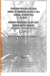 PEDOMAN PERKEBUNAN KELAPA SAWIT