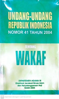 Wakaf (Undang-undang republik indonesia nomor 41 tahun 2004)